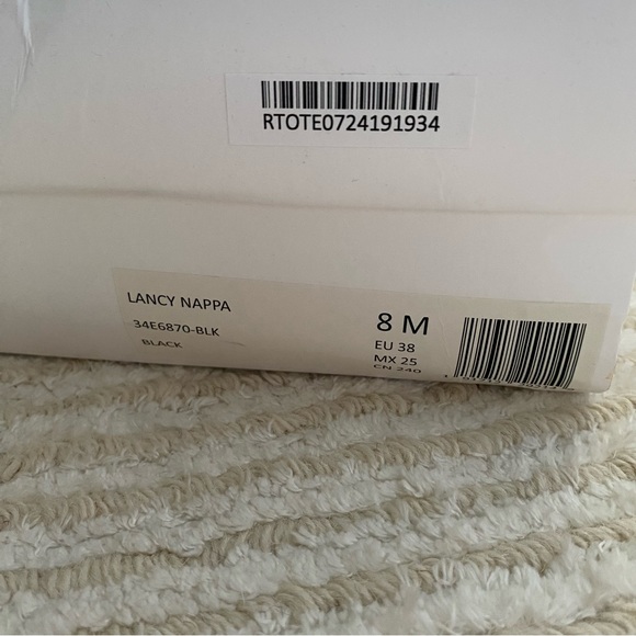 NWT Calvin Klein Lancy Nappa black heeled dress sandals - Picture 12 of 14